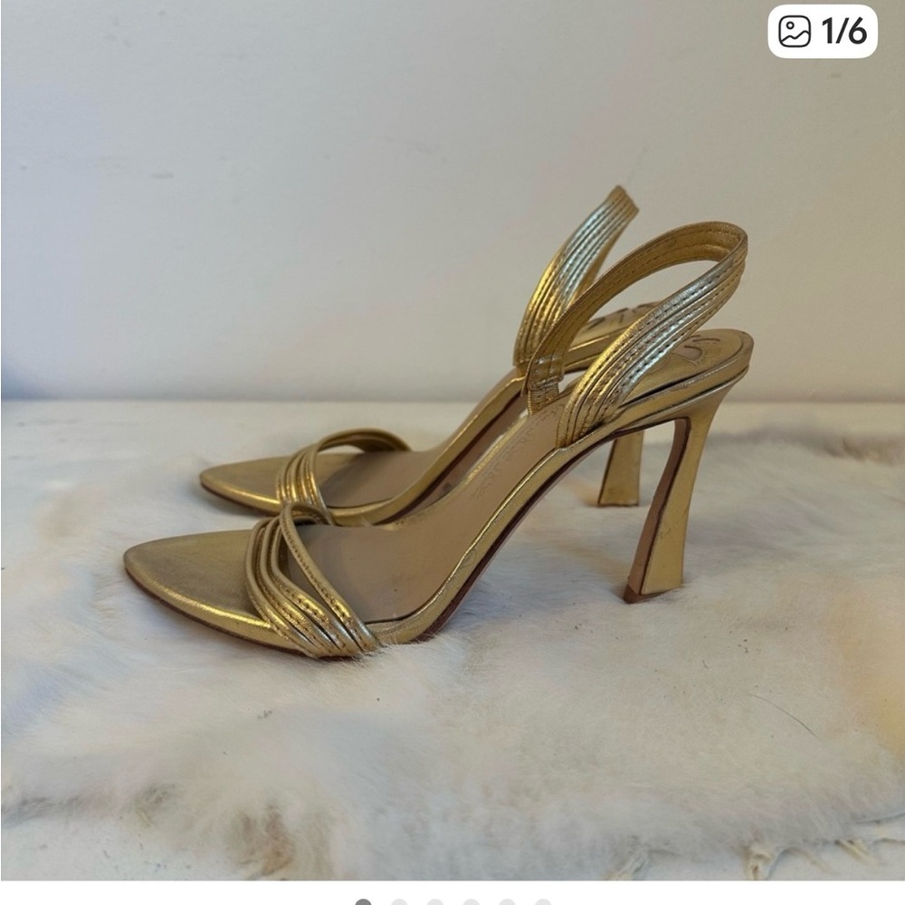 ANTONIO MELANI Gold Strappy Heels